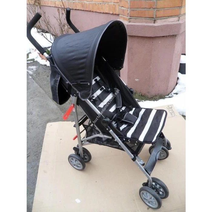 Wózek spacerowy BabyStart w paski Black&White