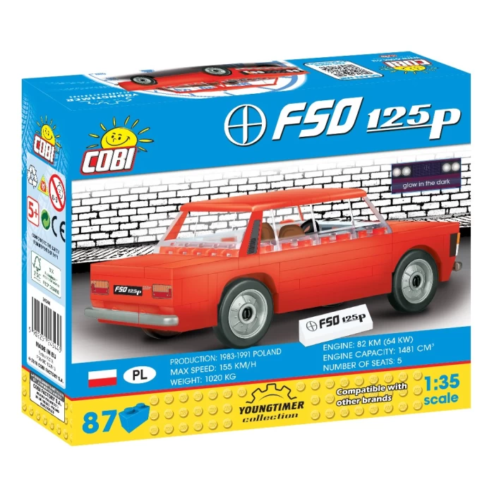 Duży Fiat FSO 125p Klocki Cobi Youngtimer