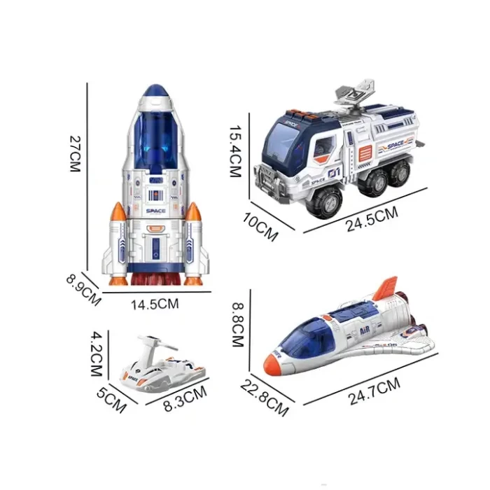 Zestaw Kosmiczny Rakieta Statek Pojazd Prom wymiary