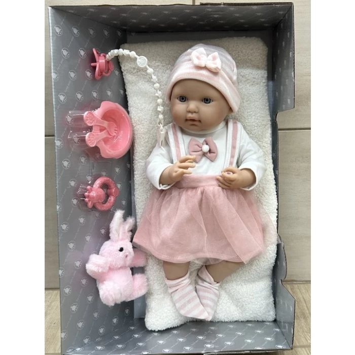 Lalka Bobas dla dzieci Pure Baby 46 cm z akcesoriami – Hiszpańska - Jak Żywa