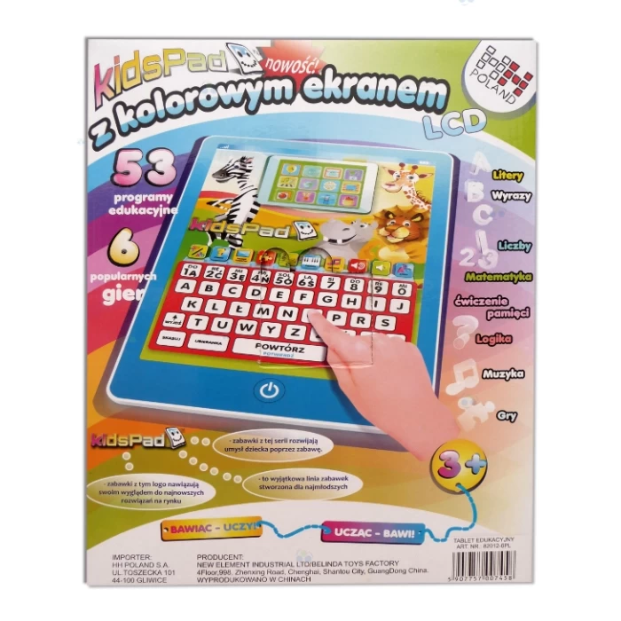 TABLET KIDSPAD Z KOLOROWYM EKRANEM LCD