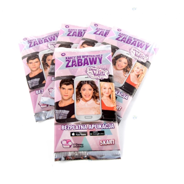 KARTY DO WIRTUALNEJ ZABAWY VIOLETTA 5 SZT. W SASZETCE