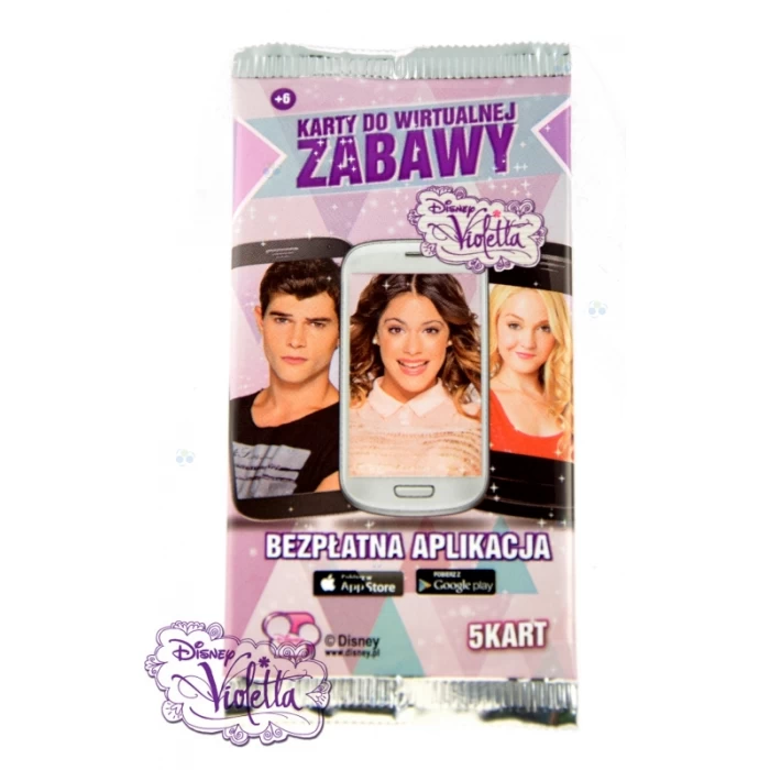 KARTY DO WIRTUALNEJ ZABAWY VIOLETTA 5 SZT. W SASZETCE