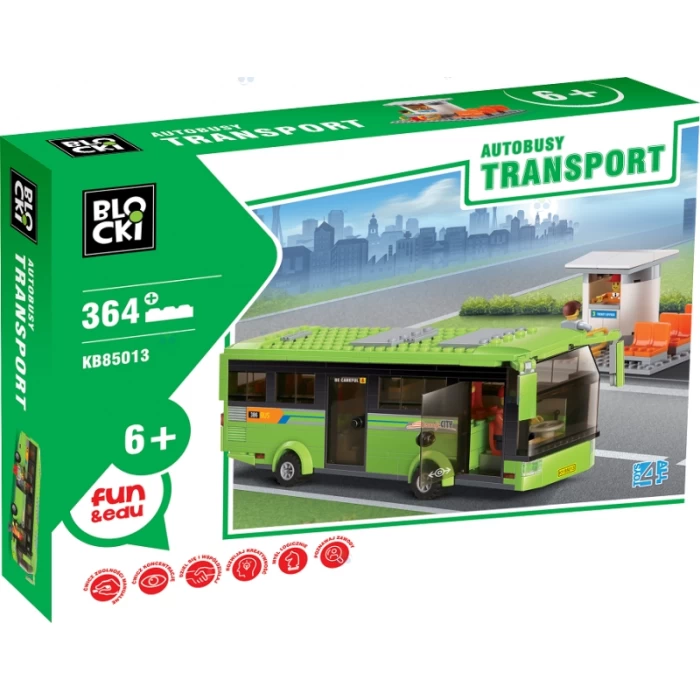 KLOCKI BLOCKI TRANSPORT - AUTOBUSY 364 EL. MEGA ZESTAW